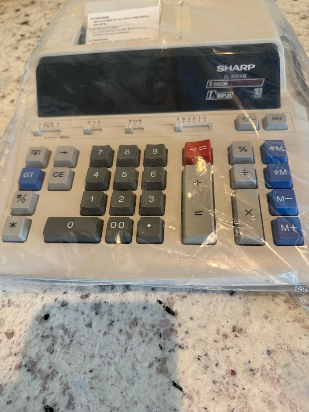 NWOT Sharp EL-2630GII 2-Color Ribbon Printing Calculator Adding Machine 12-Digit